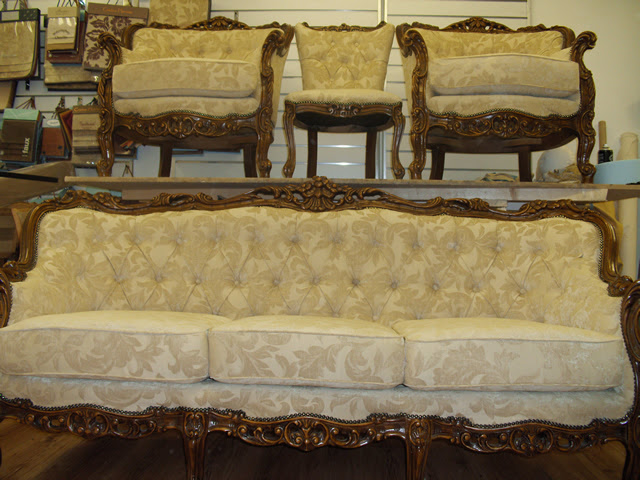 Image of repaired sofa and chairs